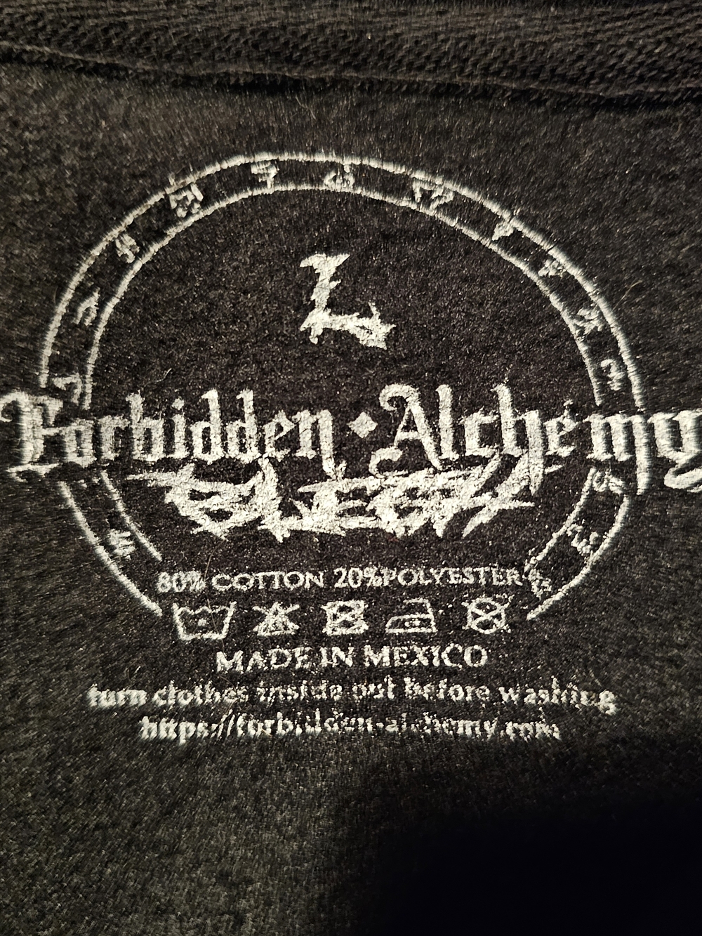 Forbidden Alchemy Gothic Moth Graphic Hoodie - Women's Large - Picture 4 of 4